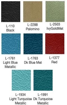 1963 Falcon Futura Bucket Seat Upholstery Color Chart